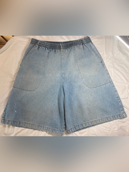 Season Ticket Pants - Vintage Season Ticket Light Wash Distressed Baggy Denim Jorts High Waist Long M